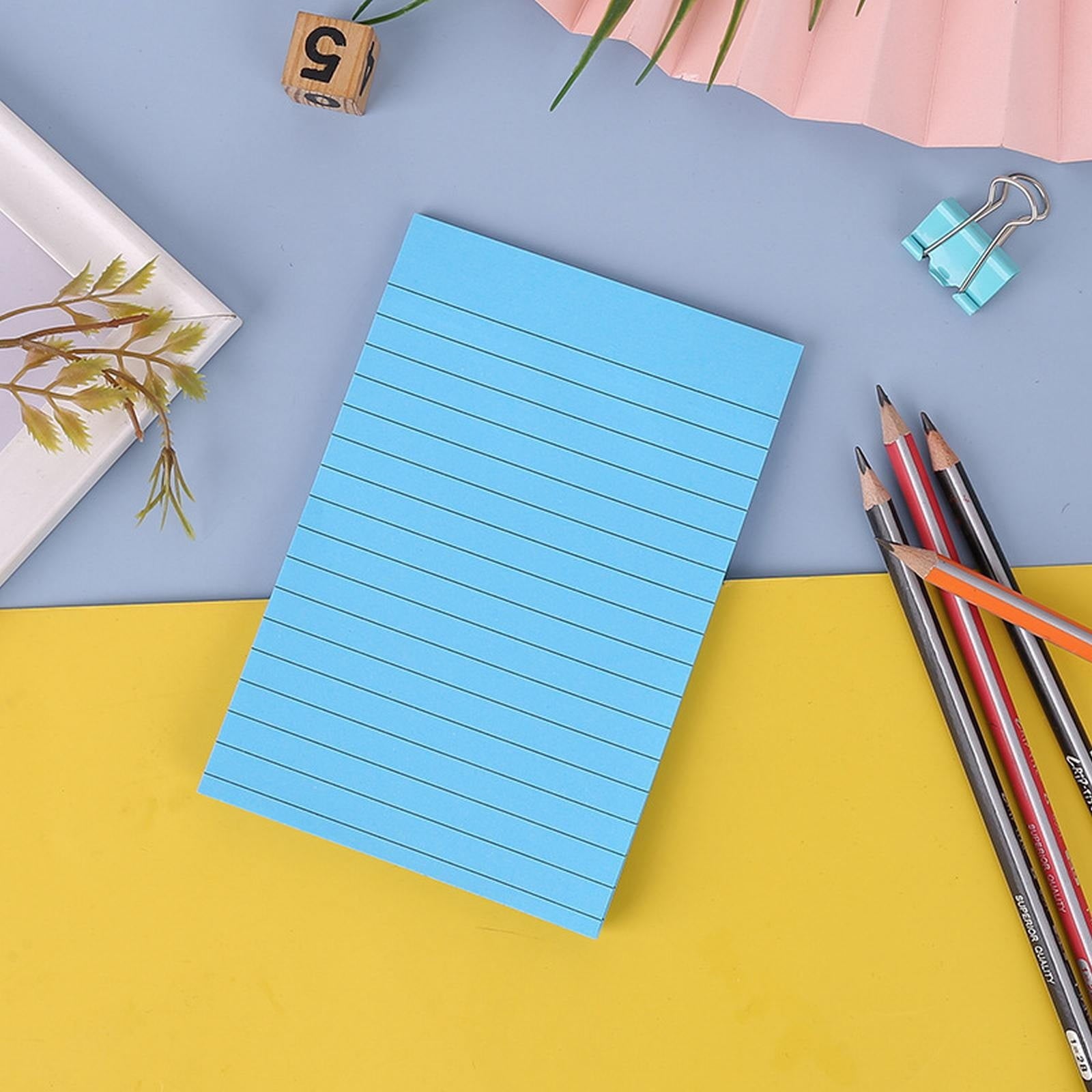 JWDX Hot Clearance! 1 Pads Lined Sticky Notes 4x6 Sticky Notes with Lines Self Stick Note Pads 8 Bright Multi V1189-LWWAL-20260325-02277