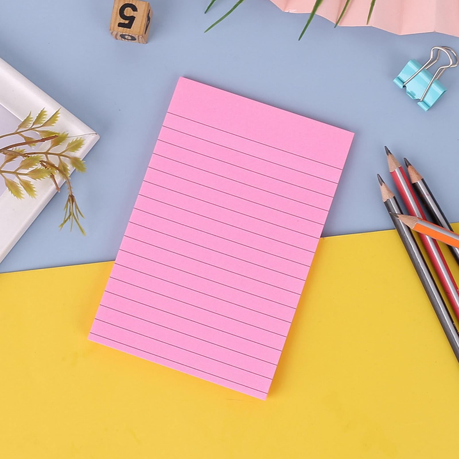JWDX Hot Clearance! 1 Pads Lined Sticky Notes 4x6 Sticky Notes with Lines Self Stick Note Pads 8 Bright Multi V1189-LWWAL-20260325-02278