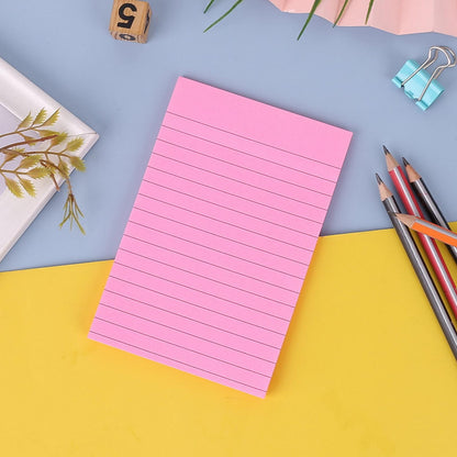 JWDX Hot Clearance! 1 Pads Lined Sticky Notes 4x6 Sticky Notes with Lines Self Stick Note Pads 8 Bright Multi V1189-LWWAL-20260325-02278