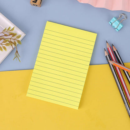 JWDX Hot Clearance! 1 Pads Lined Sticky Notes 4x6 Sticky Notes with Lines Self Stick Note Pads 8 Bright Multi V1189-LWWAL-20260325-02278