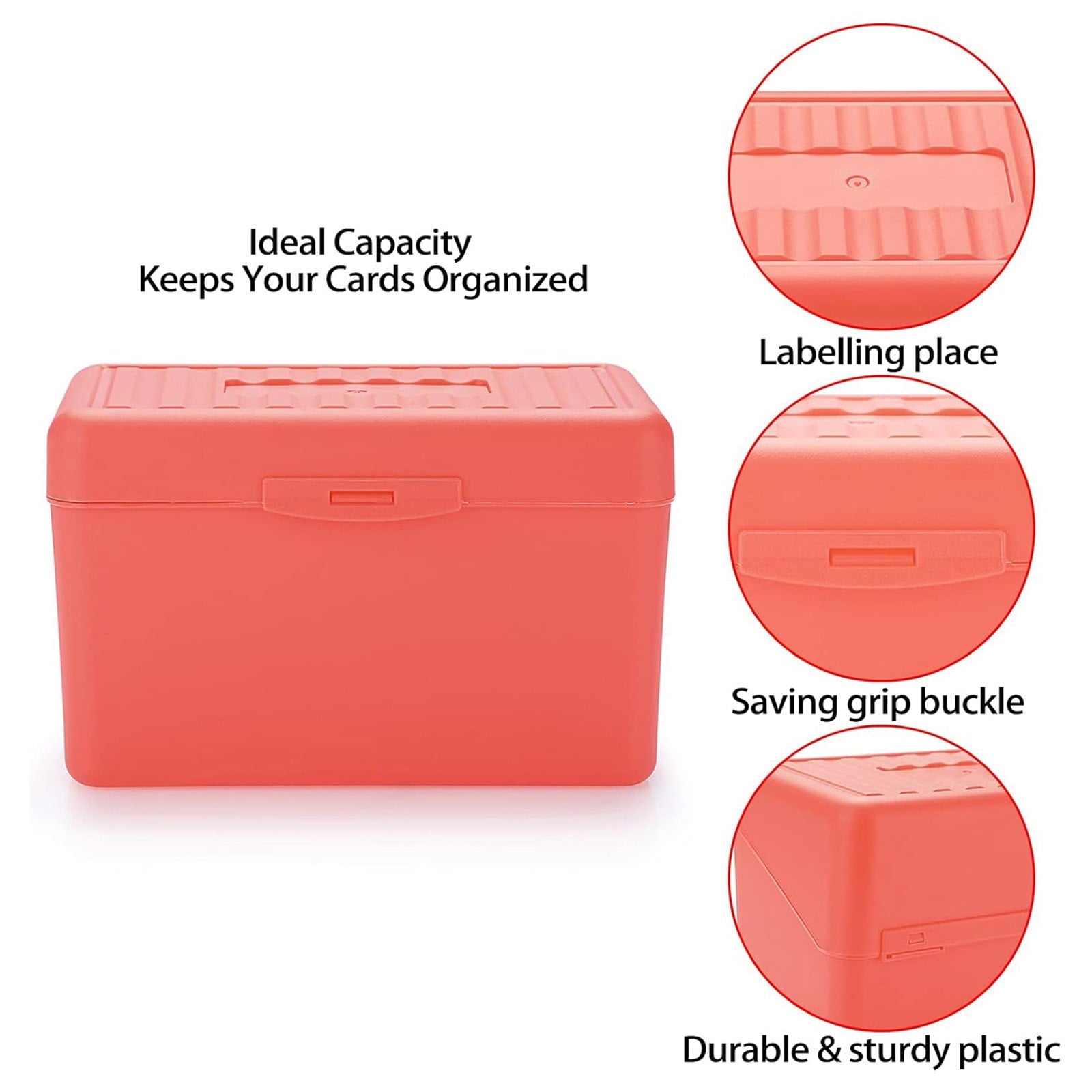 JWDX Hot Clearance! Index Card Holder Index Card Box Notecard Box Flash Card Holder Index Organizer, Storage V1189-LWWAL-20260325-02292