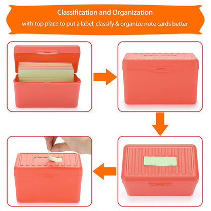 JWDX Hot Clearance! Index Card Holder Index Card Box Notecard Box Flash Card Holder Index Organizer, Storage V1189-LWWAL-20260325-02292