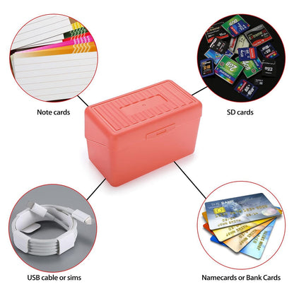 JWDX Hot Clearance! Index Card Holder Index Card Box Notecard Box Flash Card Holder Index Organizer, Storage V1189-LWWAL-20260325-02292