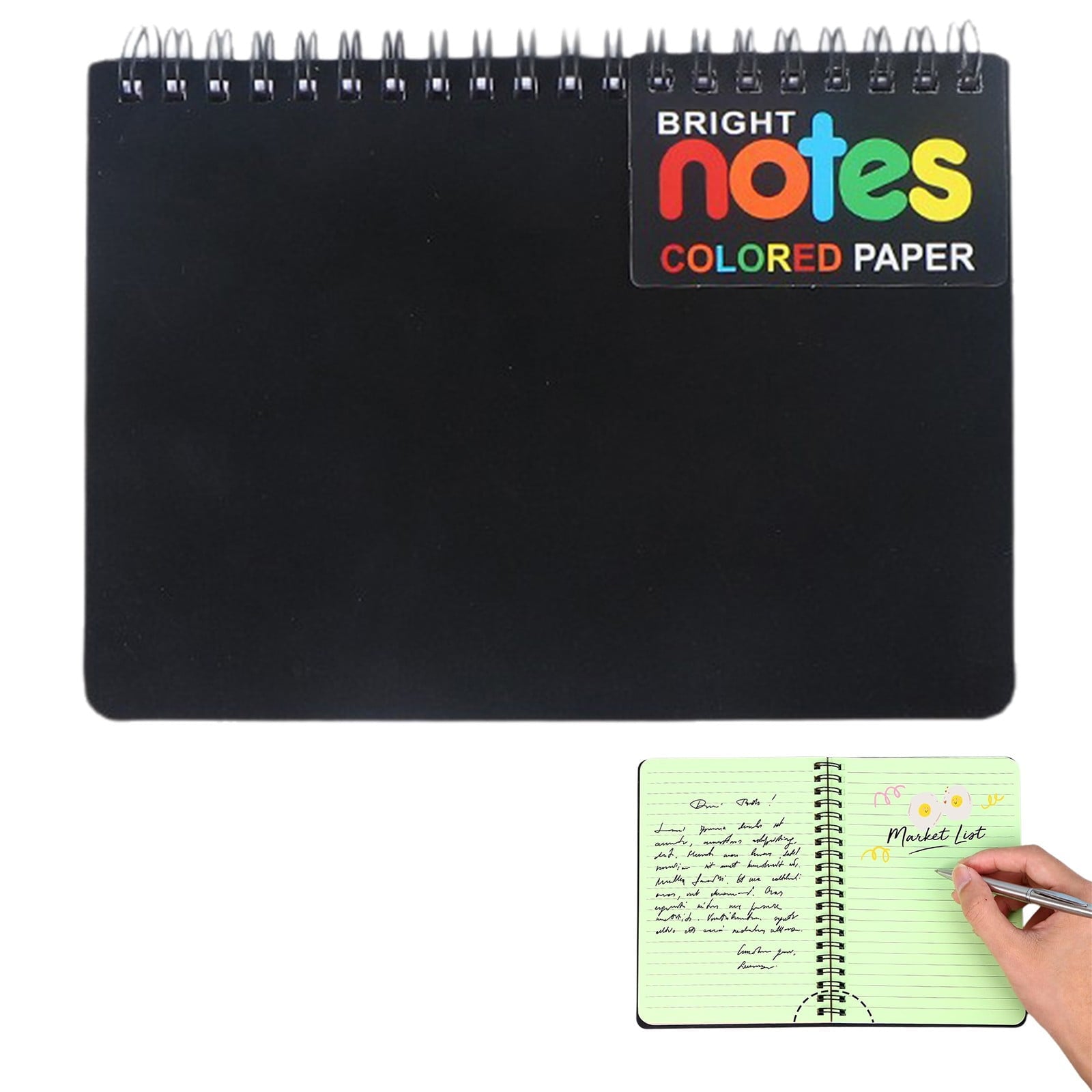 JWDX Hot Clearance! Notebooks Wirebound College Ruled Note Books Colored Lined Paper Perforated Notepad Memo V1189-LWWAL-20260325-02298