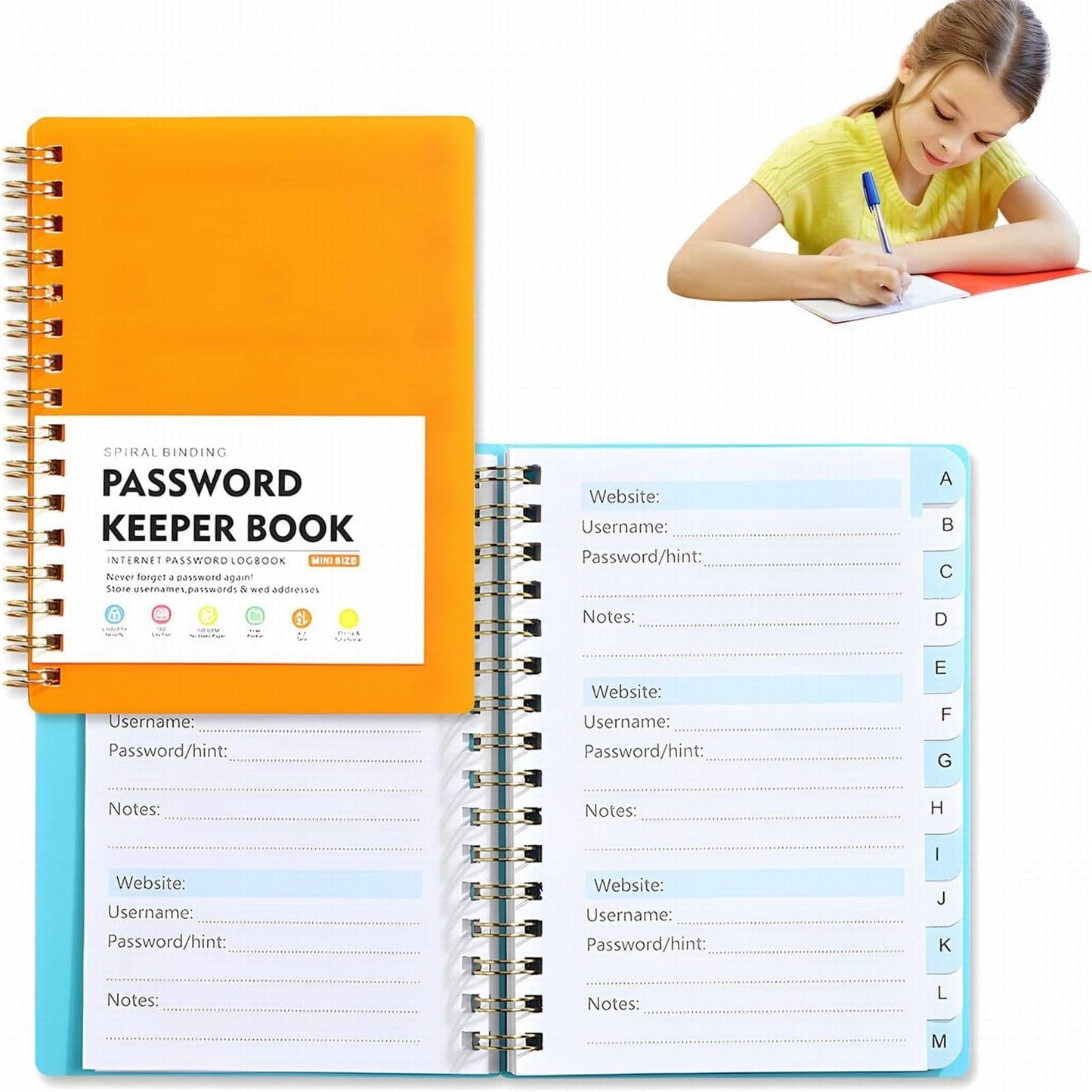 JWDX Hot Clearance! Password Book Password Book with Personal Alphabet Label Internet Address and Password V1189-LWWAL-20260325-02308