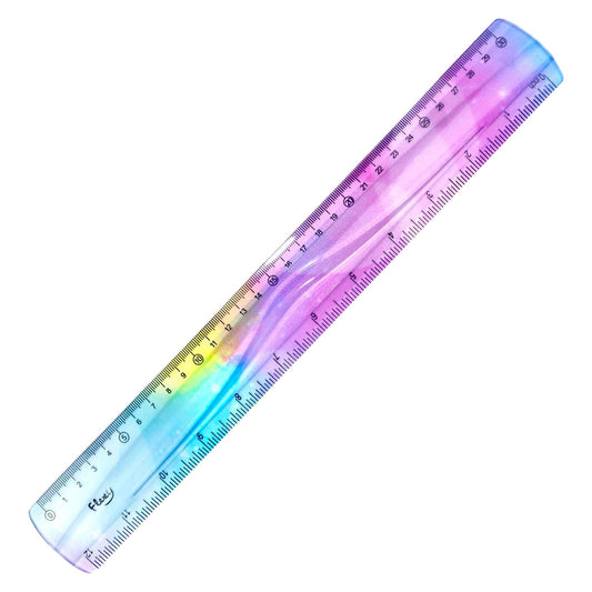 JWDX Hot Clearance! 12 Inch Flexible Ruler Bendable Plastic Ruler Soft Bendable Gradient Colour Rulers with V1189-LWWAL-20260325-02319