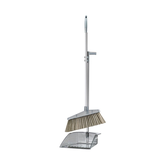 Grrvtrz Broomstick and Dustpan Set Long Adjustable Handle and Dustpan Combo for Sweeping Pet Hair From Home V1189-LWWAL-20260325-02371