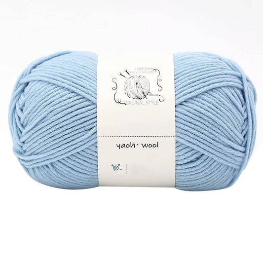 LGCASL Hand-Knitted Yarn #2 Pure White , 1Pc100G Hand Woven Cotton Yarn Soft Crochet Yarn for Hand Knitting V1189-LWWAL-20260325-02416
