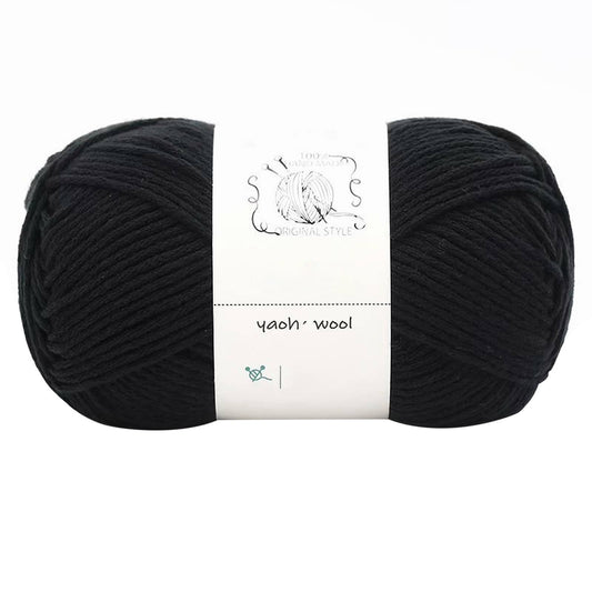 LGCASL Hand-Knitted Yarn #2 Pure White , 1Pc100G Hand Woven Cotton Yarn Soft Crochet Yarn for Hand Knitting V1189-LWWAL-20260325-02417