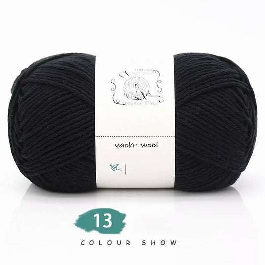 LGCASL Hand-Knitted Yarn #2 Pure White , 1Pc100G Hand Woven Cotton Yarn Soft Crochet Yarn for Hand Knitting V1189-LWWAL-20260325-02417