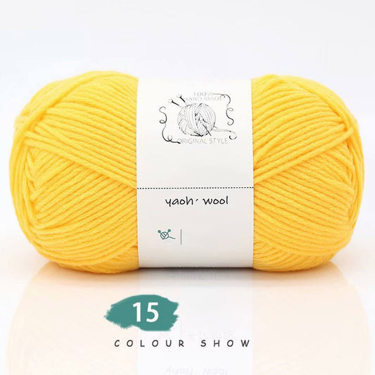 LGCASL Hand-Knitted Yarn #2 Pure White , 1Pc100G Hand Woven Cotton Yarn Soft Crochet Yarn for Hand Knitting V1189-LWWAL-20260325-02418