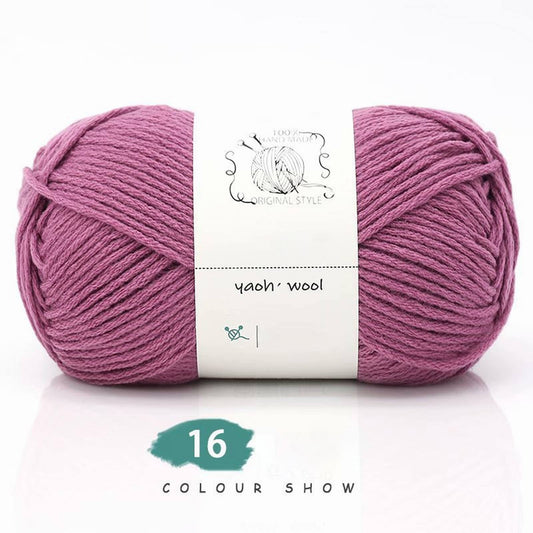 LGCASL Hand-Knitted Yarn #2 Pure White , 1Pc100G Hand Woven Cotton Yarn Soft Crochet Yarn for Hand Knitting V1189-LWWAL-20260325-02421