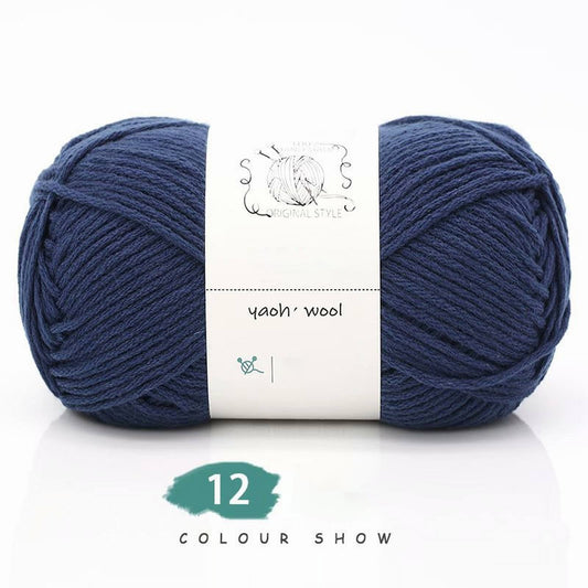 LGCASL Hand-Knitted Yarn #2 Pure White , 1Pc100G Hand Woven Cotton Yarn Soft Crochet Yarn for Hand Knitting V1189-LWWAL-20260325-02422