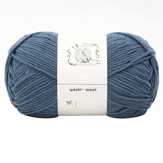 LGCASL Hand-Knitted Yarn #2 Pure White , 1Pc100G Hand Woven Cotton Yarn Soft Crochet Yarn for Hand Knitting V1189-LWWAL-20260325-02423