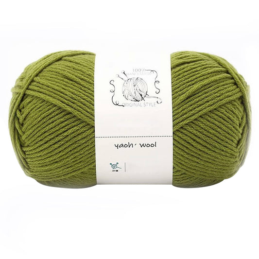 LGCASL Hand-Knitted Yarn #2 Pure White , 1Pc100G Hand Woven Cotton Yarn Soft Crochet Yarn for Hand Knitting V1189-LWWAL-20260325-02424