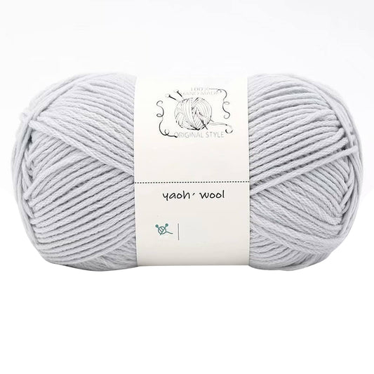 LGCASL Hand-Knitted Yarn #2 Pure White , 1Pc100G Hand Woven Cotton Yarn Soft Crochet Yarn for Hand Knitting V1189-LWWAL-20260325-02426
