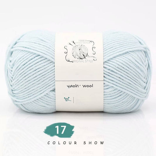 LGCASL Hand-Knitted Yarn #2 Pure White , 1Pc100G Hand Woven Cotton Yarn Soft Crochet Yarn for Hand Knitting V1189-LWWAL-20260325-02427