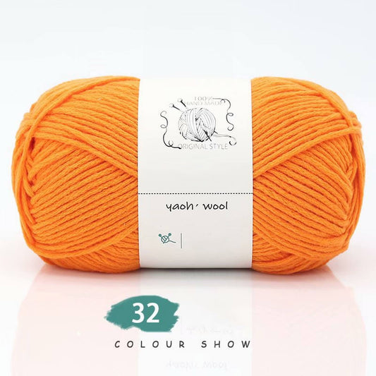 LGCASL Hand-Knitted Yarn #2 Pure White , 1Pc100G Hand Woven Cotton Yarn Soft Crochet Yarn for Hand Knitting V1189-LWWAL-20260325-02429