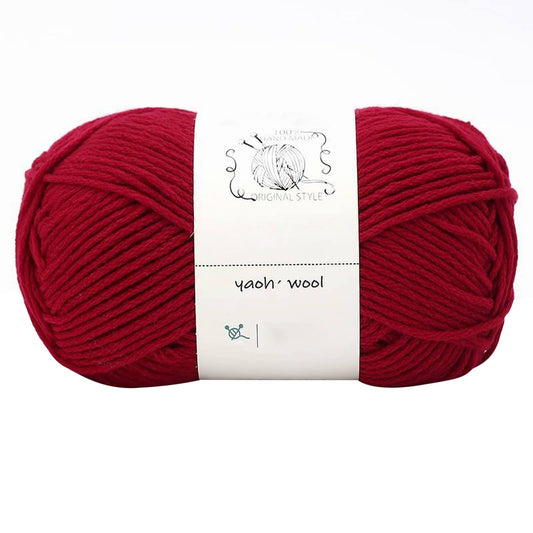 LGCASL Hand-Knitted Yarn #2 Pure White , 1Pc100G Hand Woven Cotton Yarn Soft Crochet Yarn for Hand Knitting V1189-LWWAL-20260325-02431