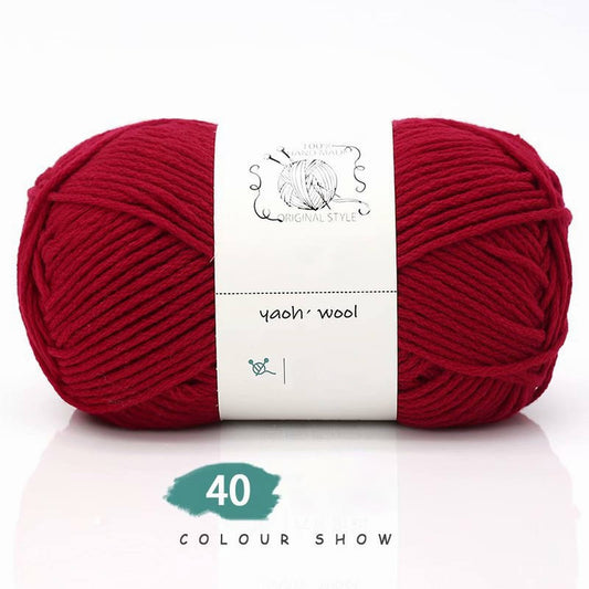 LGCASL Hand-Knitted Yarn #2 Pure White , 1Pc100G Hand Woven Cotton Yarn Soft Crochet Yarn for Hand Knitting V1189-LWWAL-20260325-02431