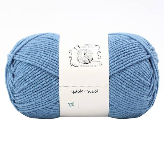LGCASL Hand-Knitted Yarn #2 Pure White , 1Pc100G Hand Woven Cotton Yarn Soft Crochet Yarn for Hand Knitting V1189-LWWAL-20260325-02434