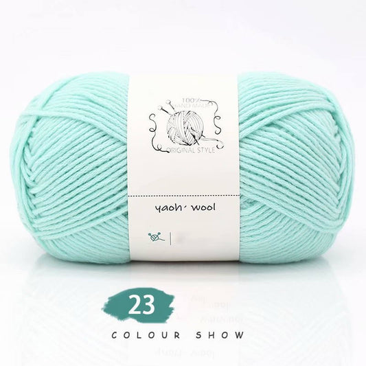 LGCASL Hand-Knitted Yarn #2 Pure White , 1Pc100G Hand Woven Cotton Yarn Soft Crochet Yarn for Hand Knitting V1189-LWWAL-20260325-02436
