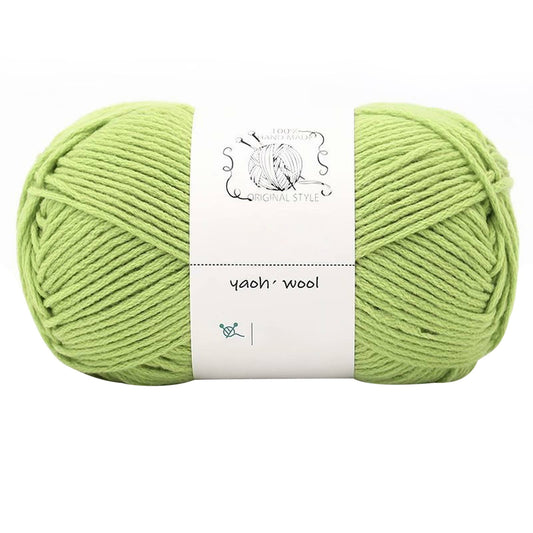 LGCASL Hand-Knitted Yarn #2 Pure White , 1Pc100G Hand Woven Cotton Yarn Soft Crochet Yarn for Hand Knitting V1189-LWWAL-20260325-02439