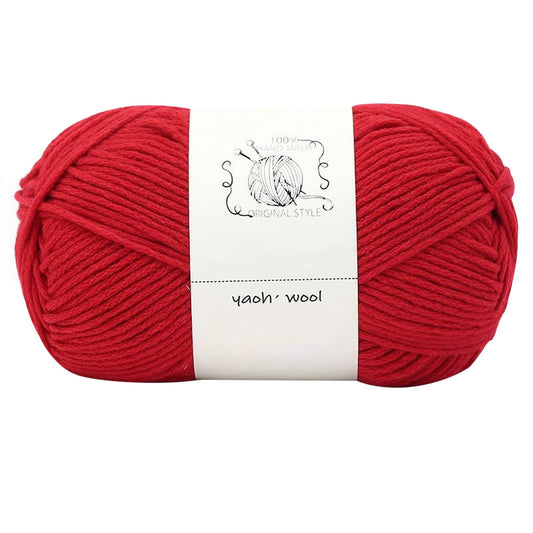LGCASL Hand-Knitted Yarn #2 Pure White , 1Pc100G Hand Woven Cotton Yarn Soft Crochet Yarn for Hand Knitting V1189-LWWAL-20260325-02441