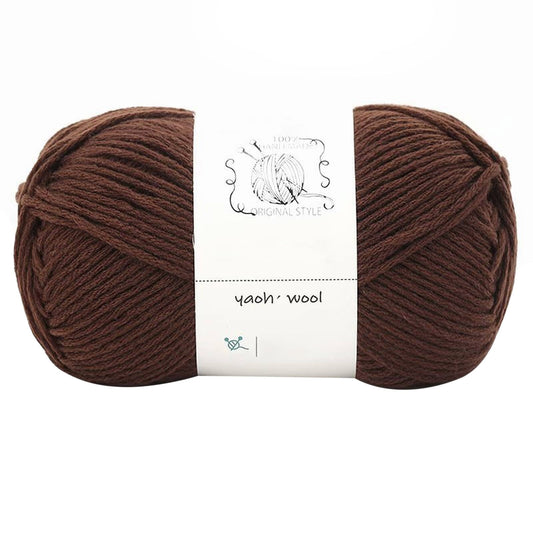 LGCASL Hand-Knitted Yarn #2 Pure White , 1Pc100G Hand Woven Cotton Yarn Soft Crochet Yarn for Hand Knitting V1189-LWWAL-20260325-02445