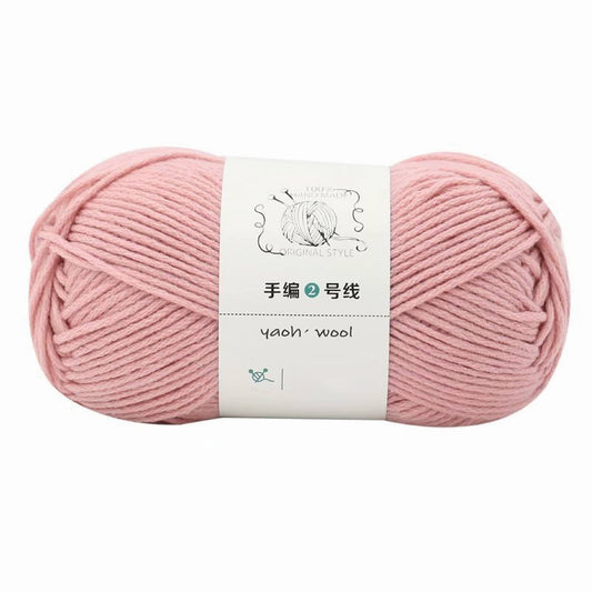 LGCASL Hand-Knitted Yarn #2 Pure White , 1Pc100G Hand Woven Cotton Yarn Soft Crochet Yarn for Hand Knitting V1189-LWWAL-20260325-02447