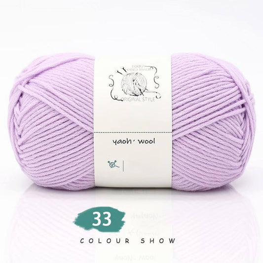 LGCASL Hand-Knitted Yarn #2 Pure White , 1Pc100G Hand Woven Cotton Yarn Soft Crochet Yarn for Hand Knitting V1189-LWWAL-20260325-02449