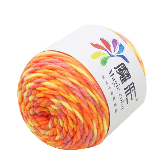 LGCASL Red and Pink Yarn, 5 Strands of Rainbow Cotton Crochet Diy Sweater Scarf Line Cotton Wool Thread No.17 V1189-LWWAL-20260325-02456