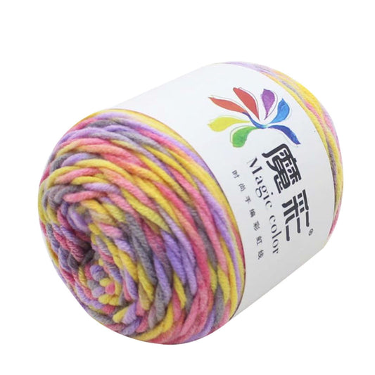 LGCASL Red and Pink Yarn, 5 Strands of Rainbow Cotton Crochet Diy Sweater Scarf Line Cotton Wool Thread No.17 V1189-LWWAL-20260325-02457