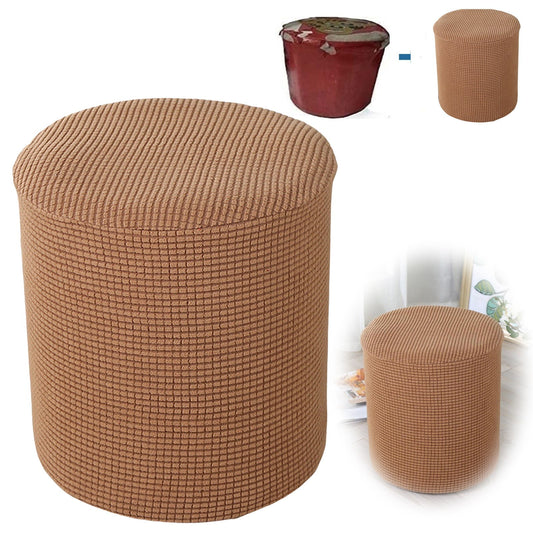 1 Sofa Cover Cover Slipcover Round Foot Stool Cover Footstool Cover Footrest Ottoman Foot Pouffe Protector V1189-LWWAL-20260325-02470