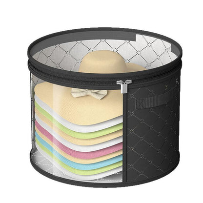Hat Storage Bag*1 Foldable Hat Storage Bucket with Lid Large Capacity Cap Organizer for Home Perfect for V1189-LWWAL-20260325-02488