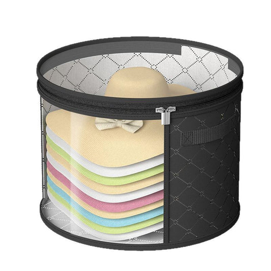 Hat Storage Bag*1 Foldable Hat Storage Bucket with Lid Large Capacity Cap Organizer for Home Perfect for V1189-LWWAL-20260325-02488