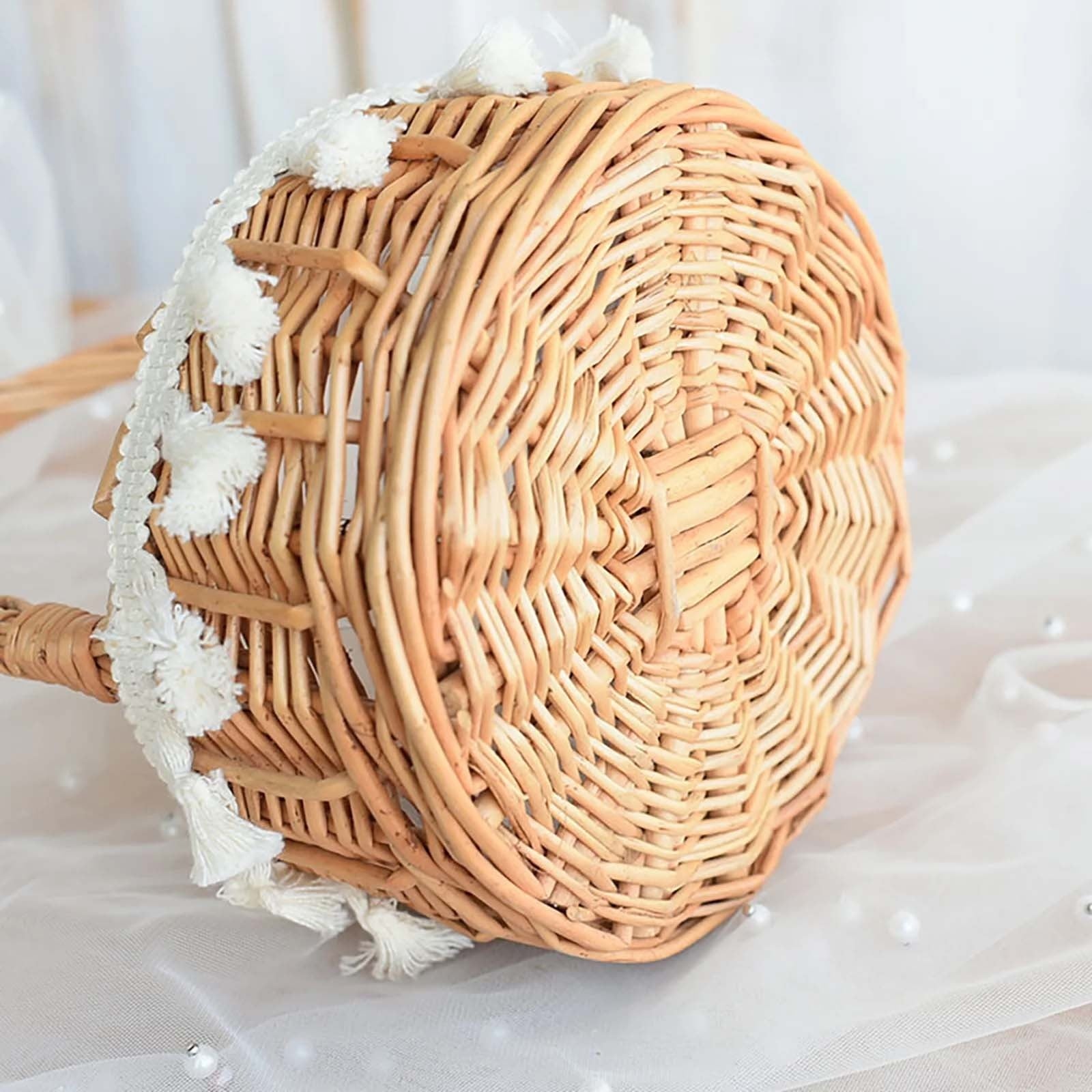 Small Wall-Mounted Kitchen Storage Basket, Hanging Storage Wicker Baskets Wall Mounted Woven Hanging Basket V1189-LWWAL-20260325-02498