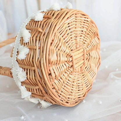 Small Wall-Mounted Kitchen Storage Basket, Hanging Storage Wicker Baskets Wall Mounted Woven Hanging Basket V1189-LWWAL-20260325-02498