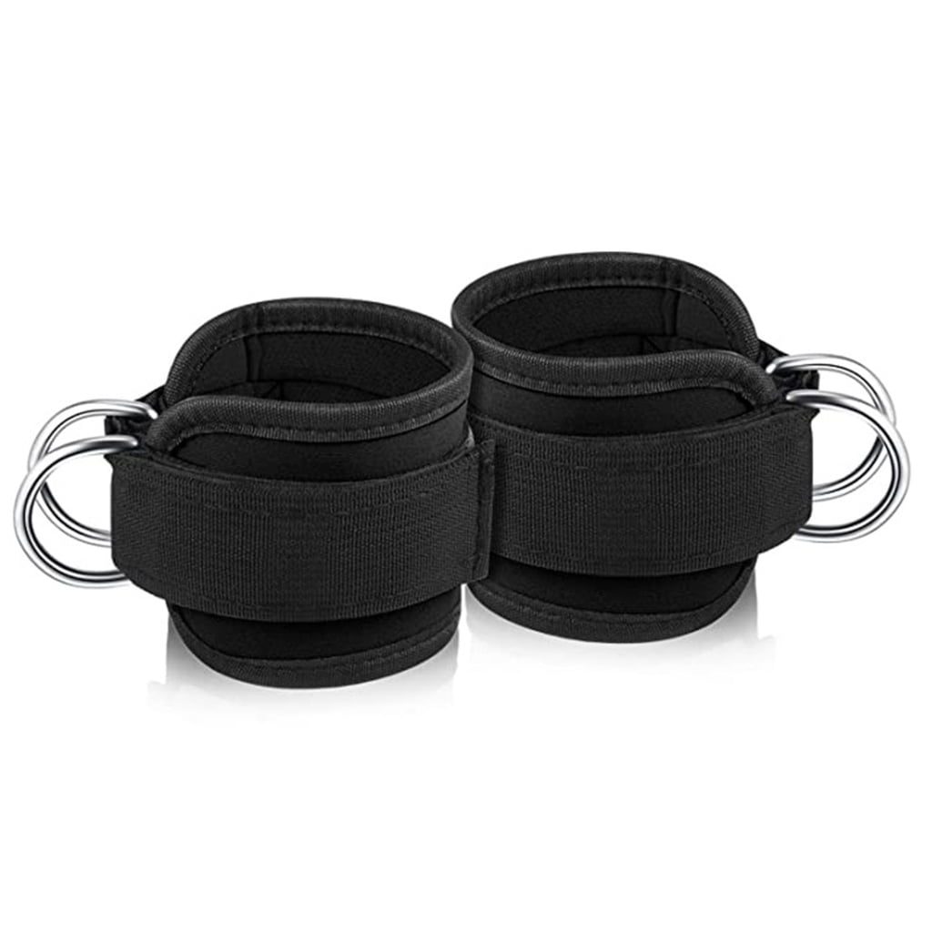 Weight Lifting Ankle D-Ring Strap Pulley Cable Kickbacks Attachment Gym Leg Black/Blue/Rose Red V1189-LWWAL-20260325-02514