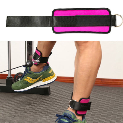 Weight Lifting Ankle D-Ring Strap Pulley Cable Kickbacks Attachment Gym Leg Black/Blue/Rose Red V1189-LWWAL-20260325-02514