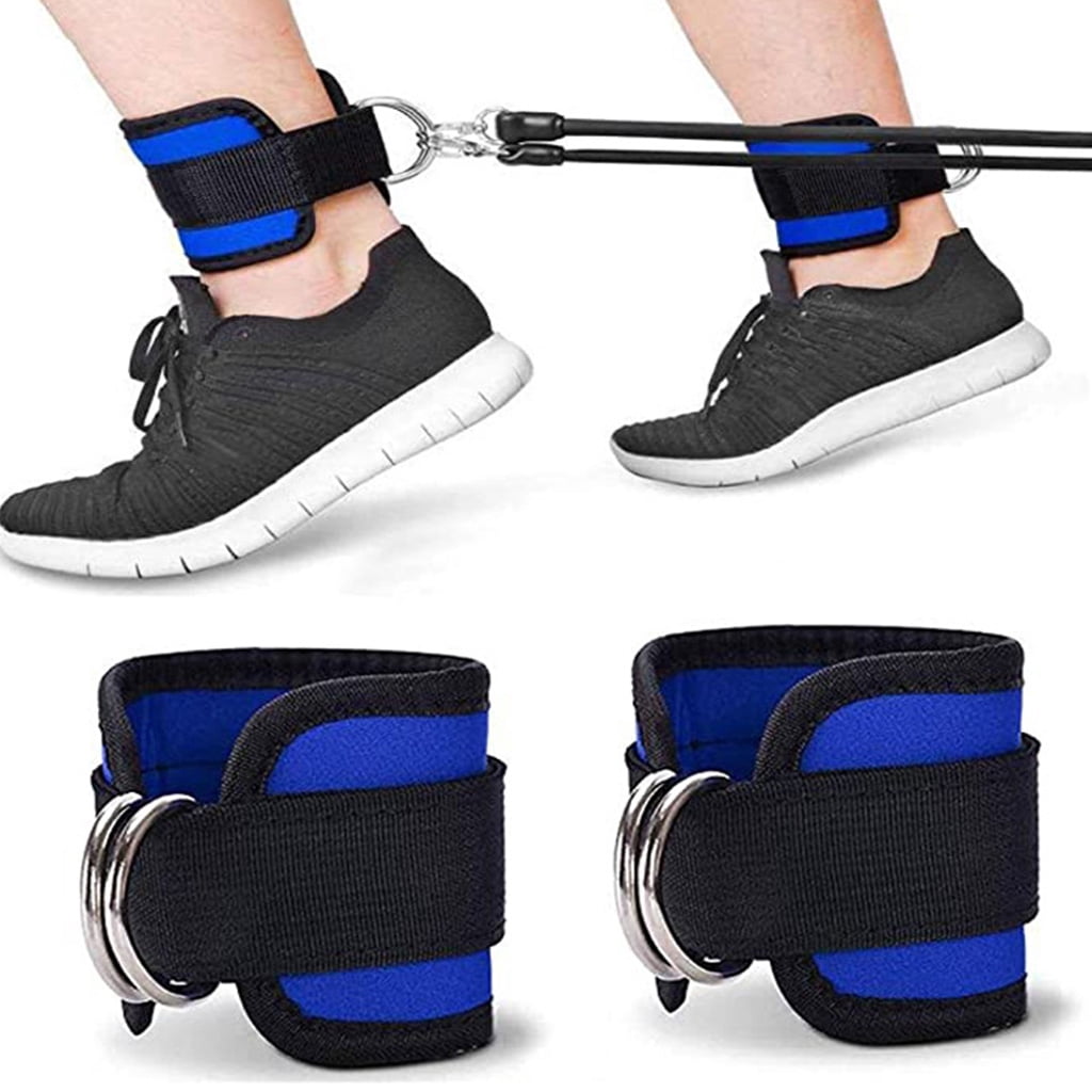 Weight Lifting Ankle D-Ring Strap Pulley Cable Kickbacks Attachment Gym Leg Black/Blue/Rose Red V1189-LWWAL-20260325-02514