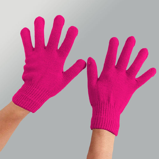 LGCASL Clearance! Winter Gloves Warm Strecty Knit Gloves for Men Women- Dark Gray One Size Hot Pink V1189-LWWAL-20260325-02528