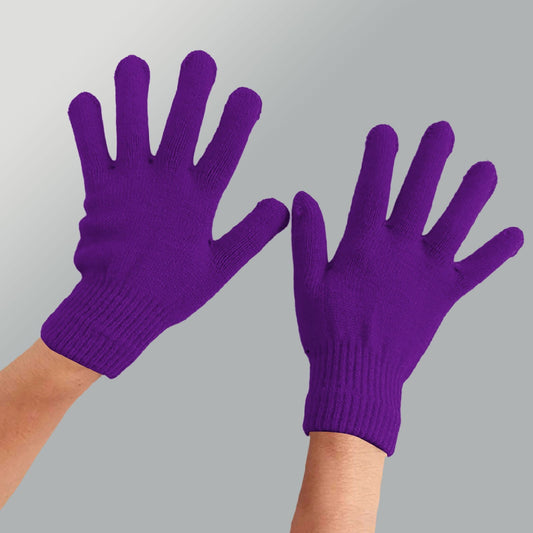 LGCASL Clearance! Winter Gloves Warm Strecty Knit Gloves for Men Women- Dark Gray One Size Purple V1189-LWWAL-20260325-02532