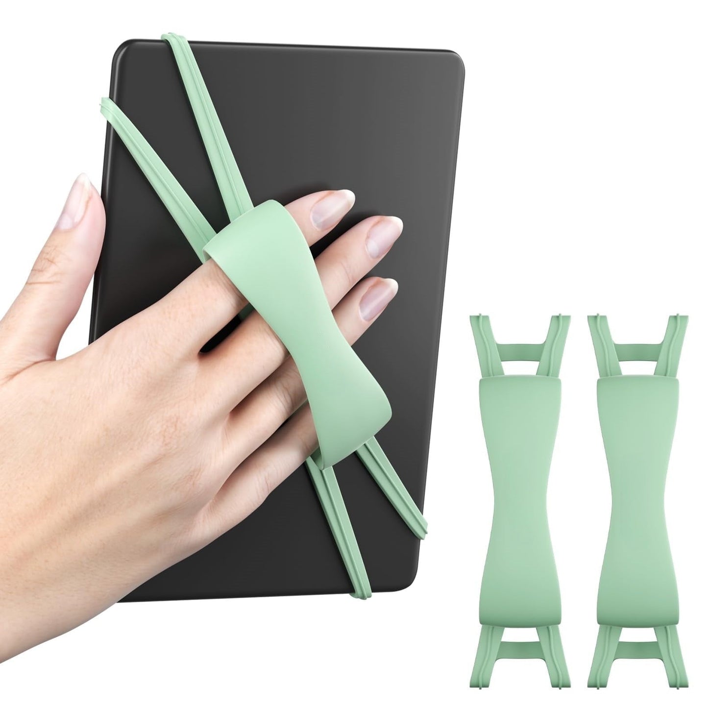 LGCASL Blue Flat Plate Fixing Wrist Strap D Light Green Elastic Tablet Strap for Fingers Comfortable V1189-LWWAL-20260325-02573