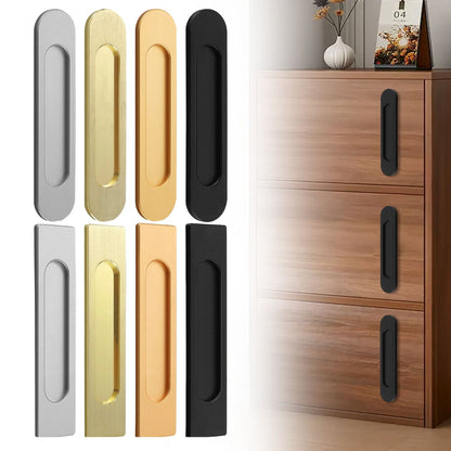 LGCASL No-Drill Sliding Door Handle, Square Matte Black Stick Sliding Door Pulls Aluminum Alloy Flush Pull V1189-LWWAL-20260325-02599