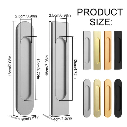 LGCASL No-Drill Sliding Door Handle, Square Matte Black Stick Sliding Door Pulls Aluminum Alloy Flush Pull V1189-LWWAL-20260325-02599