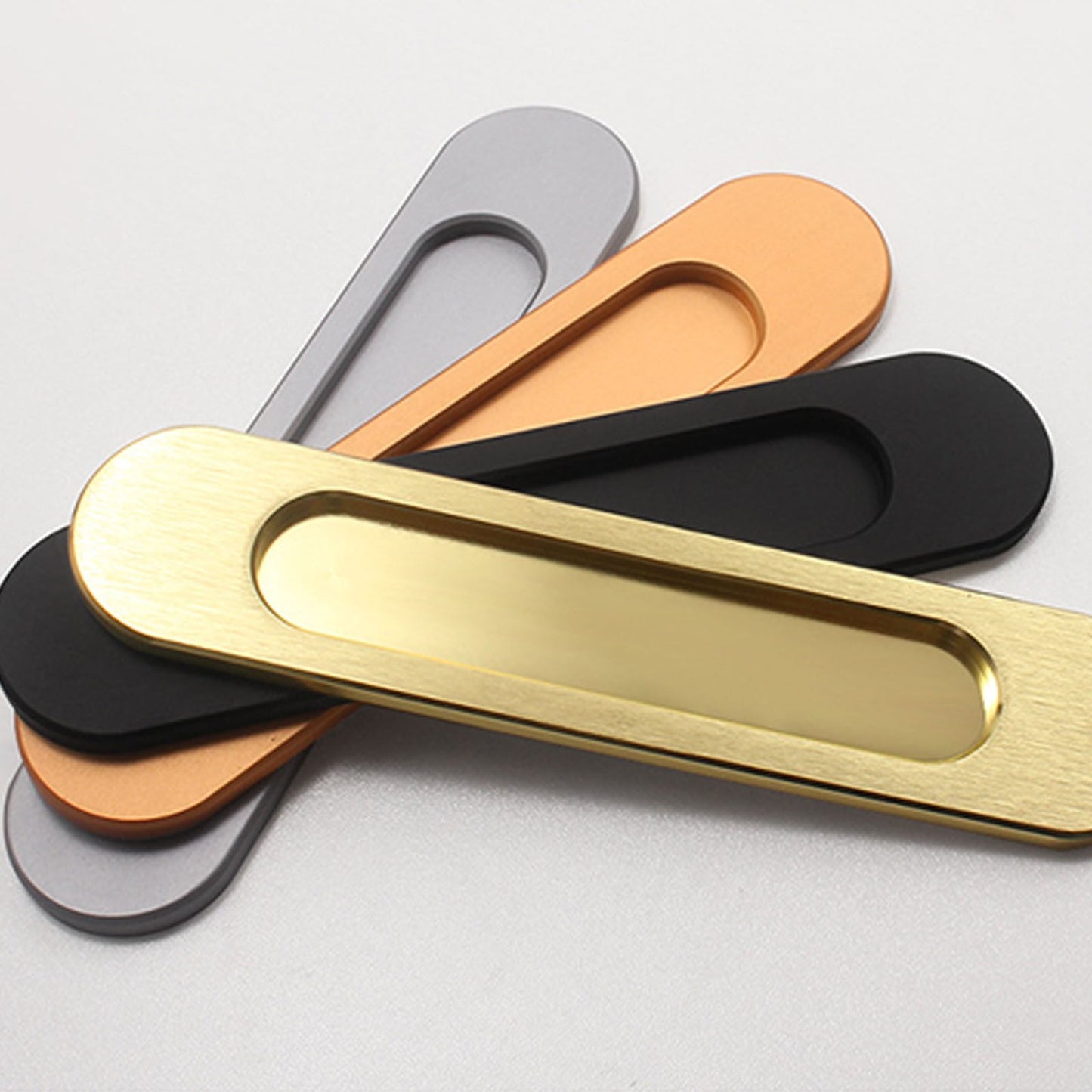 LGCASL No-Drill Sliding Door Handle, Square Matte Black Stick Sliding Door Pulls Aluminum Alloy Flush Pull V1189-LWWAL-20260325-02599