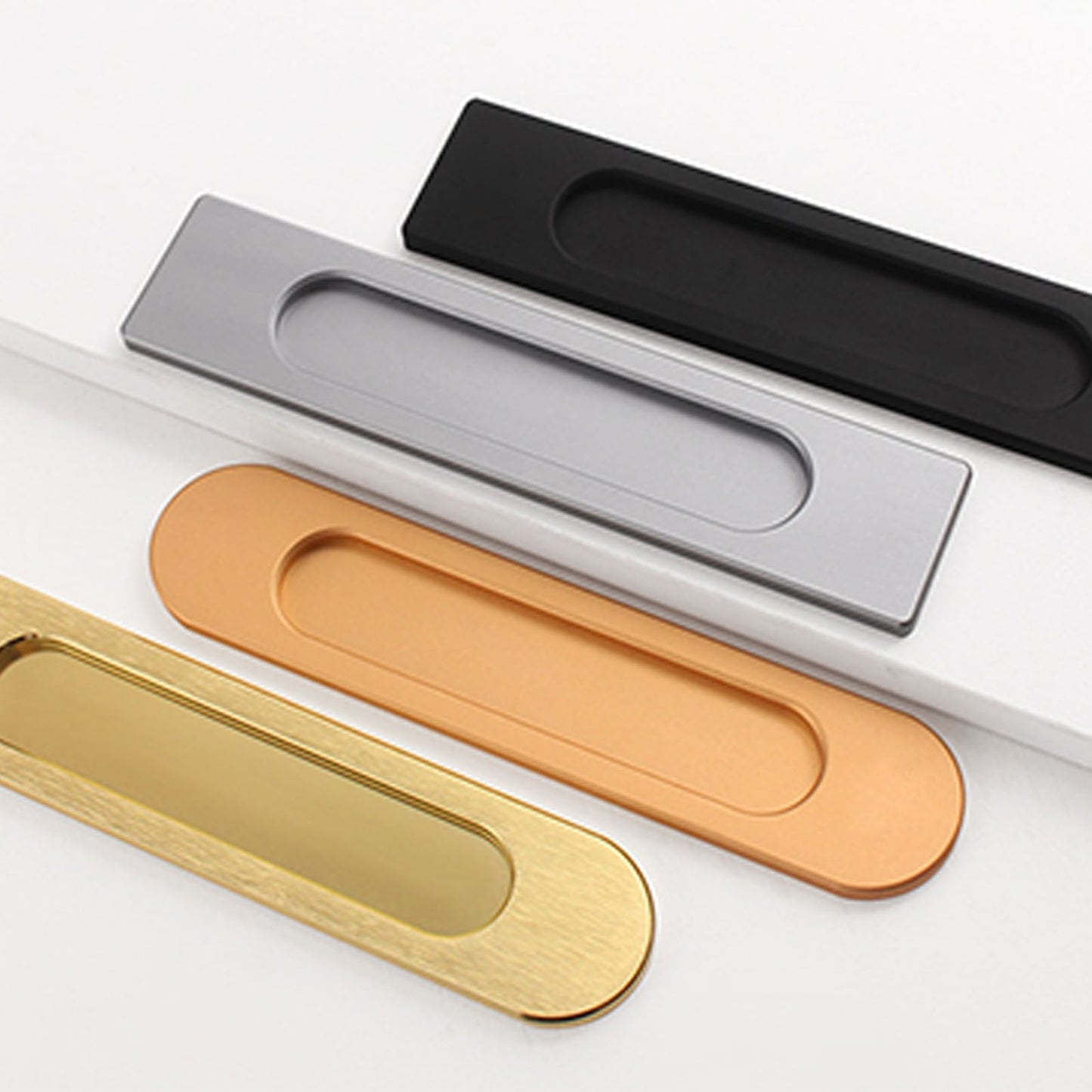 LGCASL No-Drill Sliding Door Handle, Square Matte Black Stick Sliding Door Pulls Aluminum Alloy Flush Pull V1189-LWWAL-20260325-02599