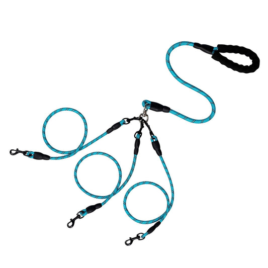LGCASL 3 Dog Leash No Tangle, Heavy Duty Multiple Dog Lead Shock Absorbing Bungee, Triple Bungee Leash, V1189-LWWAL-20260325-02637