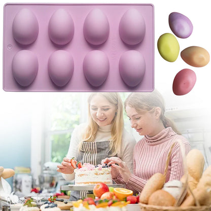 LGCASL Silicone Egg Shaped Molds, Egg Shaped Silicone Molds for Baking Easter Egg Shaped Silicone Baking V1189-LWWAL-20260325-02744